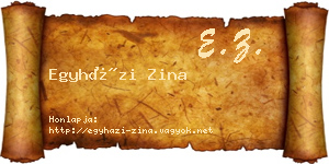 Egyházi Zina névjegykártya